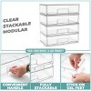 Sorbus 4 Pack Clear Acrylic Drawer Organizers - Makeup Case Pull-Out Drawers (12.1’’ Wide) - image 4 of 4