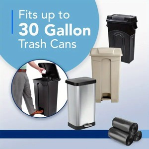 30-35 Gallon Heavy Duty Trash Bags, 60/120 Count, 33x40Inch Extra Thick Disposable Garbage Bags, Commercial Grade for Hospital, Restaurant,Yard Waste - 1 of 4