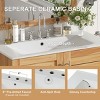 Antique Bathroom Vanity With Ceramic Sink,Mid-Century Bathroom Storage Cabinet With 2 Soft-Closing Doors And Large Storage Space -Maison Boucle - 4 of 4