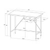 Wood And Metal Writing Desk With Storage Natural - Room Essentials™ : Target