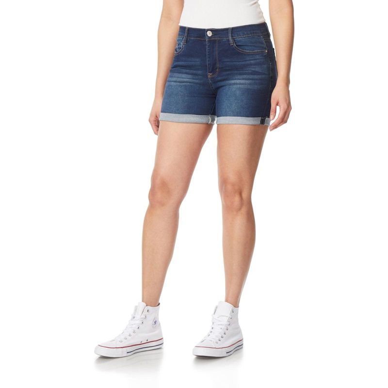 WallFlower Women's Irresistible Denim Shorts High-Rise Insta Soft Juniors (Available in Plus Size), 3 of 4