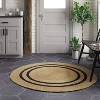 Oval 5' X 7' Bold Stripe Braided Jute Area Rug Black/tan/cream - Hearth &  Hand™ With Magnolia : Target