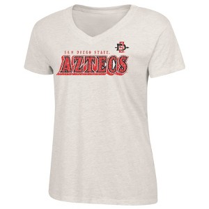 NCAA San Diego State Aztecs Women's Oatmeal V-Neck T-Shirt - 1 of 3