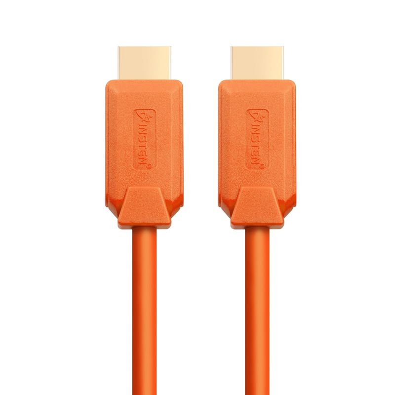 Insten - 2 Pack HDMI Male to Male Cable, 2.1 Version, 8K 60Hz, 48Gbps, PVC Cable, Gold Connectors, 10ft , Orange, 3 of 6