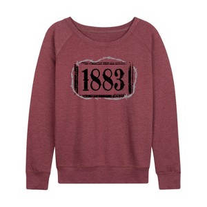 Women's - 1883 - 1883 Barbed Wire Lightweight French Terry Wide Neck Long Sleeve Graphic Shirt - 1 of 4