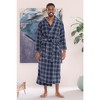 ADR Men's Robe, Plush Fleece Hooded Bathrobe Man, Long Warm Cozy Bath Robe Man - 4 of 4
