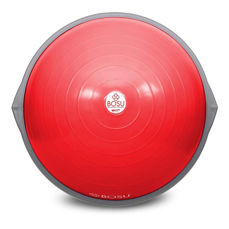 Bosu 65-Centimeter Dynamic Non-Slip Travel-Size Home Gym Workout Balance Ball Pod Trainer for Strength and Flexibility, Red, 1 of 7