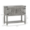 Yukimo Farmhouse Style Buffet Cabinet, Stone Gray, with Double Doors and Bottom Shelf, for Kitchen, Living Room, and Dining Area - 3 of 4