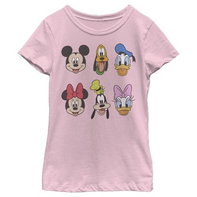 Girl's Disney Mickey and Friends Group Portraits T-Shirt