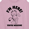 Women's - Garfield - I'm Here You're Welcome Graphic Racerback Tank - 2 of 4