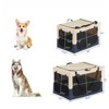 VisioGear Dog Crates with Adjustable Cover, Dog Travel Crate with 3 Door, White & Blue, 35.63"*23.23"*23.23" - 3 of 4