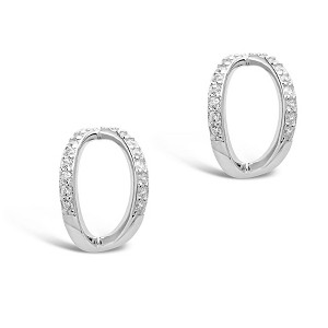 SHINE by Sterling Forever Sterling Silver CZ Pyramid Stud Earrings - 1 of 2