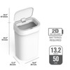SEVOBAL Indoor Trash Cans 13 Gallon Plastic Trash Can with Lid Touchless Garbage Can Fits Any Kitchen, Bathroom, Office, White, 16.06"*12.36"*24.29" - 4 of 4