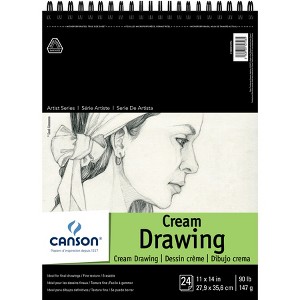 Canson Artist Series Drawing Pad, Cream Tone, Top Wire Binding, 24 Sheet, 11x14 inch, 1 Count - 1 of 1