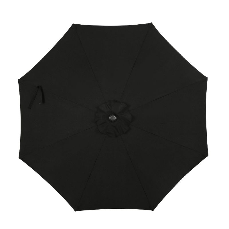 9&#39; x 9&#39; Mirage II Market Patio Umbrella with Auto-Tilt Black - Island Umbrella, 4 of 10