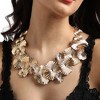 SOHI Women's California Gold Party Statement Necklace - 4 of 4