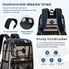 Luupatchy Clear Backpack - Heavy-Duty PVC, Multi-Pocket, Ergonomic for School/Stadium/Events, Semi-Black - 4 of 4