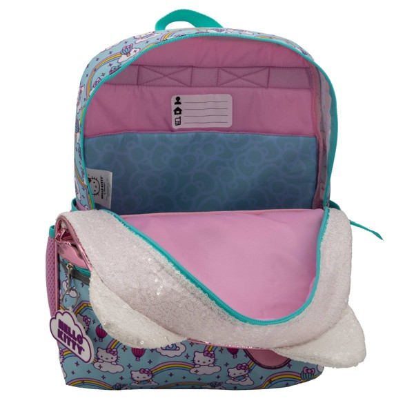 Mochila para niños de 16" de Hello Kitty - rosa/azul arcoíris 3