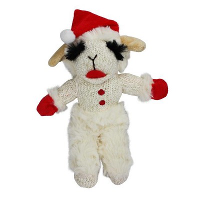 Multipet Standing Holiday Lamb Chop with Santa Hat (Small (8"))