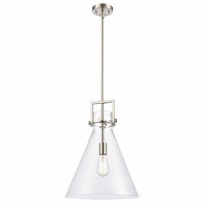 Newton Cone - 1 Light Stem Hung Pendant In Industrial Style-19.13 Inches Tall and 14 Inches Wide - 1 of 1