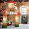 QingMoon 9.2 FT Gingerbread Man Christmas Inflatable Arch, Holiday Blow Up Decorations for Lawn, Garden and Party - 2 of 4