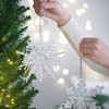 Whisen Set of 6 Iron Snowflake Hanger, Decorative Hanging Ball Christmas Tree Ornaments - White - 4 of 4