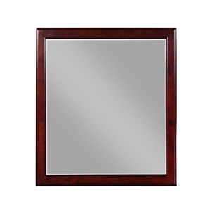 SEVOBAL Bathroom Vanity Mirrors Square Wooden Frame Soft Glow Backlighting Smooth Surface Lightweight Yet Sturdy, Cherry, 1"*36"*38" - 1 of 4