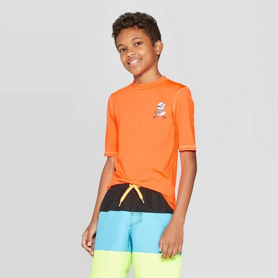 boys short sleeve rash guard