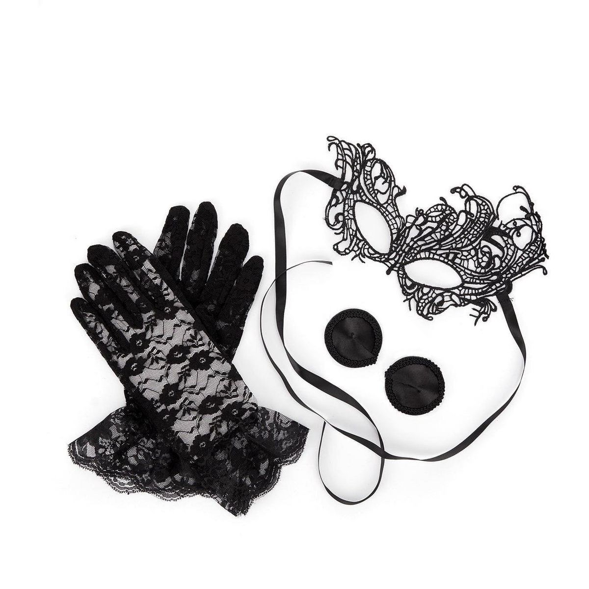 Memoi 3 Piece Women's Midnight Special Fantasy Play Set Black One Size