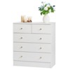 Karl Home 5-Drawer White Particle Board 25.98in. W Chest of Drawer - 4 of 4