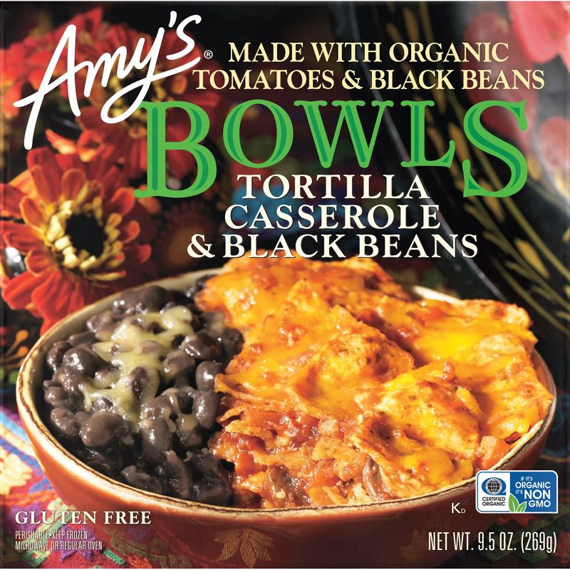 Amy&#39;s Gluten Free Frozen Tortilla Casserole &#38; Black Beans Bowls - 9.5oz, 5 of 7