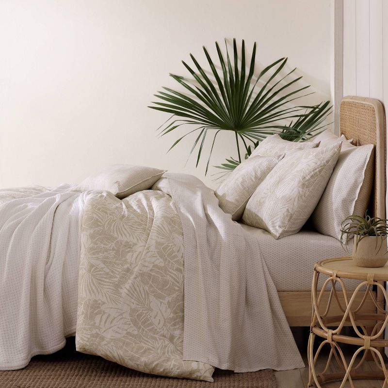 Tommy Bahama 5pc Costa Blanca 100% Cotton Bonus Comforter Bedding Set Beige, 3 of 13