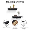 FONTOI 18.11" Floating Shelves, Wall Mounted Shelves for Bathroom, Living Room, Kitchen, Hanging Shelf for Books/Decor, Black, 4.02"*1.18"*18.11" - 3 of 4