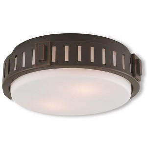 Livex Lighting Stafford 2 - Light Flush Mount in  Brushed Nickel - 1 of 1