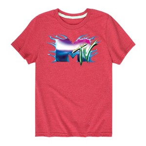 Boys' - MTV - Logo Liquid Metal Short Sleeve Graphic T-Shirt - 1 of 3