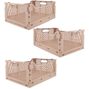 OnDisplay Stackable Folding Desk/Beauty/Closet Storage Crate - 1 of 4
