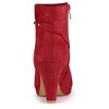 Allegra K Women's Slip-on Zip Round Toe Heel Ankle Boots - 4 of 4