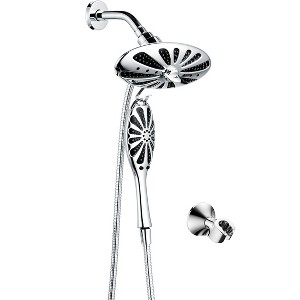 Shower Heads Combo - Rain Shower Head and Handheld Shower Head with Hose and Suction Holder - 1 of 4
