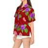 LA LEELA Women's Button Down Blouses Casual Summer Beach Party Blouse Shirt Open Front Colorful Button Up Short Sleeve Hawaiian Dresses - 3 of 4