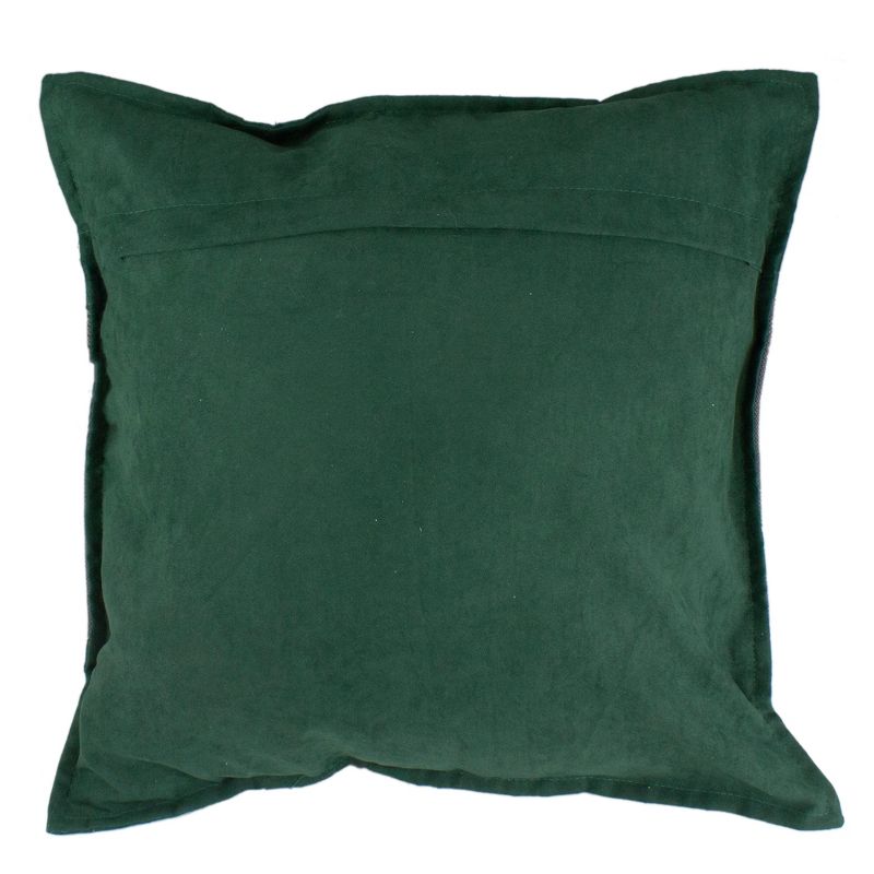 Northlight 18" Green and Brown Suede "Noel" Christmas Square Throw Pillow, 5 of 6