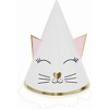Sparkle and Bash 24-Pack Cat Party Cone Hats for Kitten Themed Kids Birthday Supplies and Decorations, White - 3 of 4