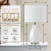 Maxax White/Blue  Geometric Ceramic Table Lamp - 3 of 4