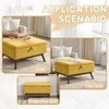 CAVINAS Mid-Century Lift-Top Storage Ottoman Bench– Solid Wood Frame with Safety Hinge, Versatile Coffee Table & Seating, Ottoman with Storage - 2 of 4