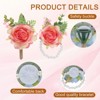 Unique Bargains Rose Wrist Corsage and Boutonnieres Fabric Adjustable Artificial Flowers 4 Pcs - 3 of 4