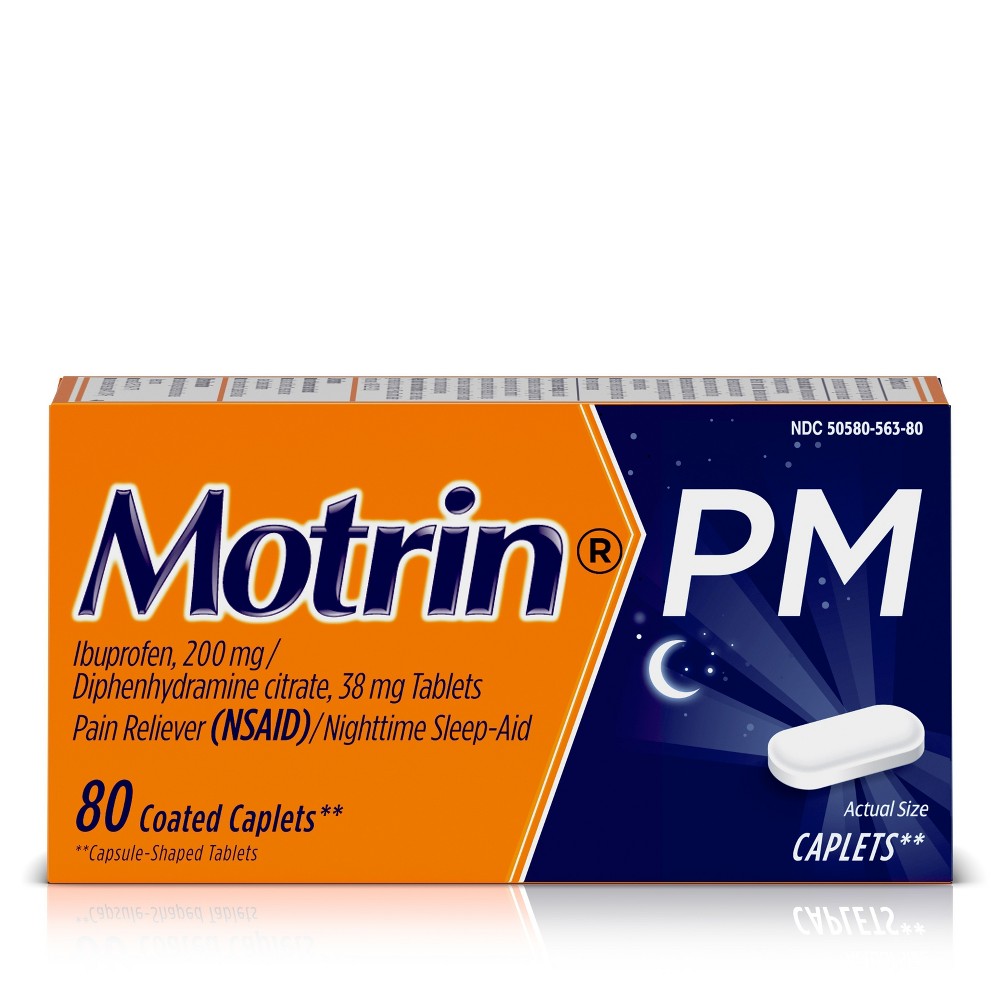 GTIN 300450563804 product image for Motrin PM Pain Reliever & Sleep Aid Caplets - Ibuprofen (NSAID) - 80ct | upcitemdb.com
