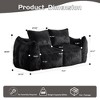 Lyngins Giant Bean Bag Chair, Oversized Rabbit Fabric Lazy Chair with High-Density Foam, 2-Seater Accent Chair, Fluffy Loveseat Bean Bag Sofa Chair - 3 of 4