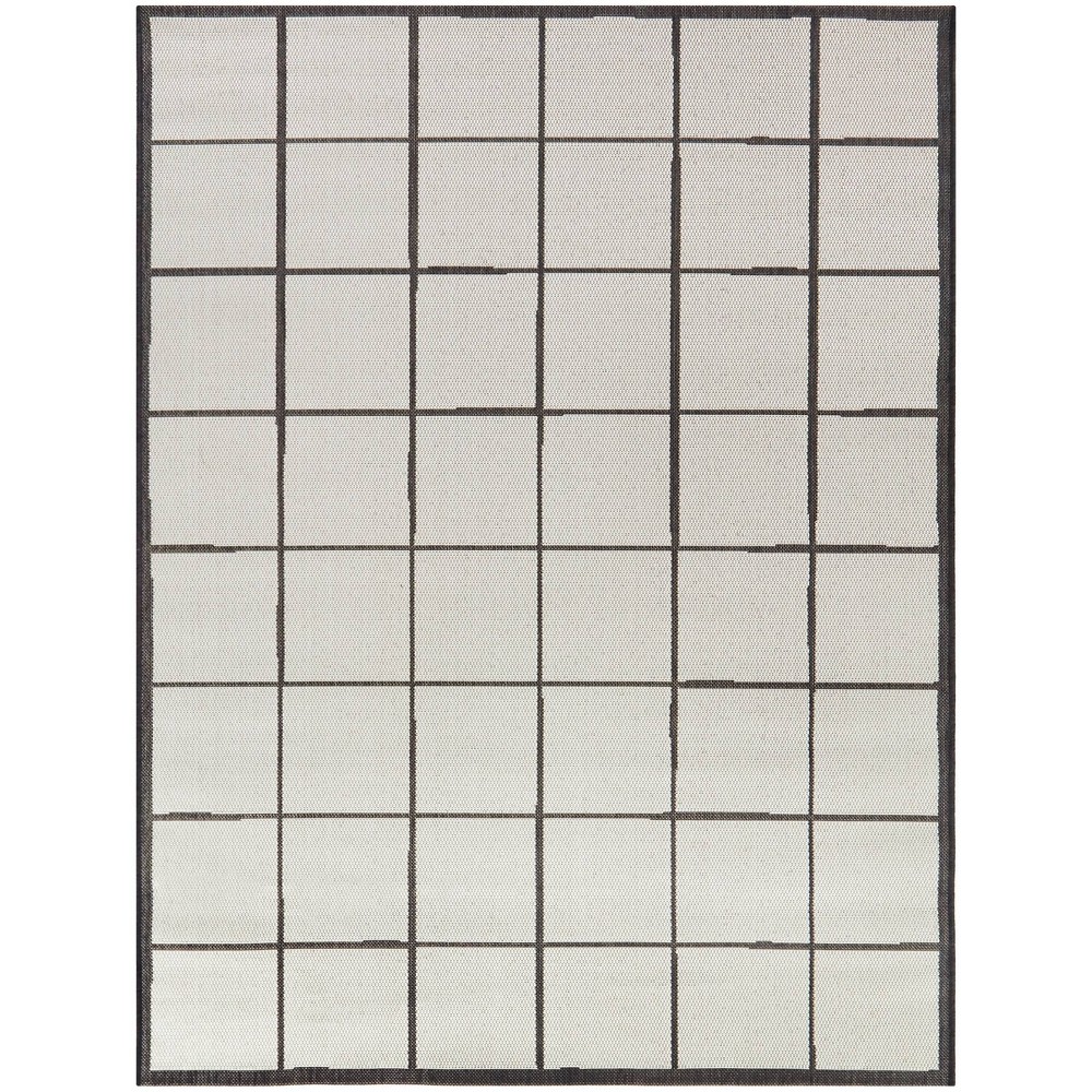  x 7' Messier Modern Geometric Rectangular Indoor/Outdoor Rug Cream