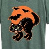 Women's - Instant Message - Vintage Paper Cat Halloween Short Sleeve Graphic T-Shirt - 2 of 4