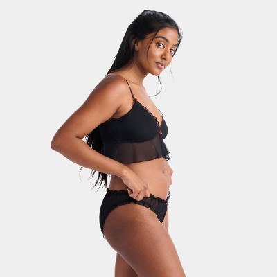 Parade Women's Silky Mesh Flutter Longline Bralette - image 4