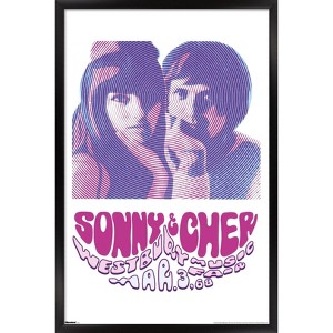 Trends International Sonny and Cher - Westbury Music Fair Framed Wall Poster Prints - 1 of 4
